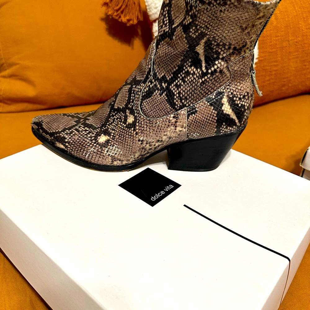 Dolce Vita snakeskin bootie size 8